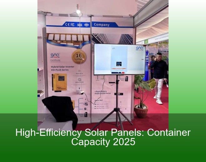 High-Efficiency Solar Panels: Container Capacity 2025